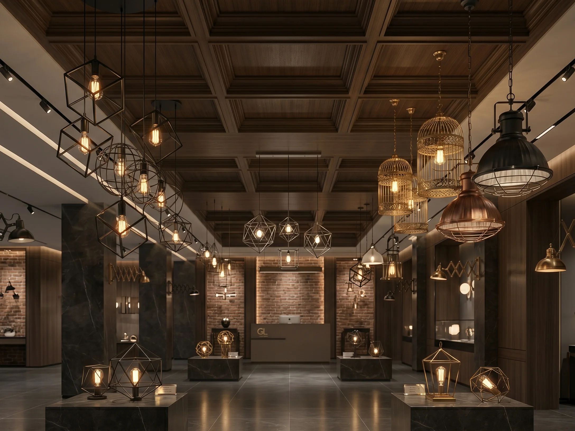 Geometric & Industrial Cage Pendants